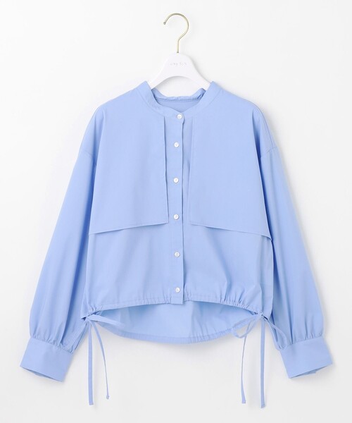 ANY SIS(エニィスィス)の「【UVカット・接触冷感・速乾】クロップトヨークハオリ シャツ(シャツ/ブラウス・レディース・スカイブルー系/ホワイト系/オレンジ系1/ネイビー系1・4)」の9枚目の写真