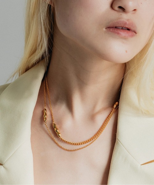 loni（ロニ）の「Nuance Stone Necklace（ネックレス・レディース・シルバー/ゴールド・FREE）」の2枚目の写真
