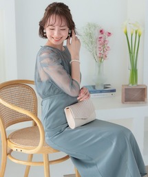 総レースボレロ付き後ろデサインセットドレス