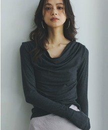 anuans（アニュアンス）の「ギャザードレープカットトップス（Tシャツ/カットソー）」