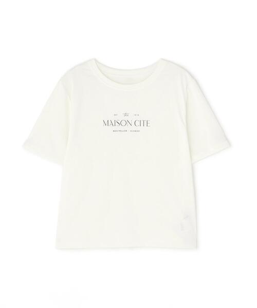NATURAL BEAUTY BASIC(ナチュラルビューティーベーシック)の「◇メタルプレートロゴTシャツ(Tシャツ/カットソー・レディース・ネイビー/ベージュ/オフホワイト・FREE)」の14枚目の写真