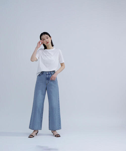 NATURAL BEAUTY BASIC(ナチュラルビューティーベーシック)の「◇メタルプレートロゴTシャツ(Tシャツ/カットソー・レディース・ネイビー/ベージュ/オフホワイト・FREE)」の12枚目の写真