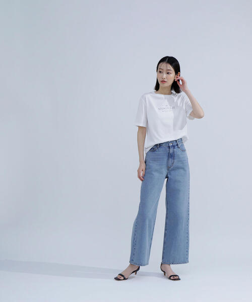 NATURAL BEAUTY BASIC(ナチュラルビューティーベーシック)の「◇メタルプレートロゴTシャツ(Tシャツ/カットソー・レディース・ネイビー/ベージュ/オフホワイト・FREE)」の16枚目の写真