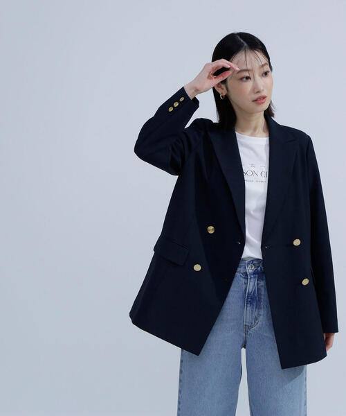 NATURAL BEAUTY BASIC(ナチュラルビューティーベーシック)の「◇メタルプレートロゴTシャツ(Tシャツ/カットソー・レディース・ネイビー/ベージュ/オフホワイト・FREE)」の17枚目の写真