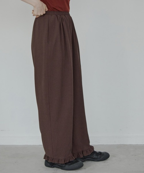 Crisp（クリスプ）の「フリルイージーパンツ（その他パンツ・レディース・グリーン/ベージュ/ブラウン/ダークブラウン・FREE）」の10枚目の写真