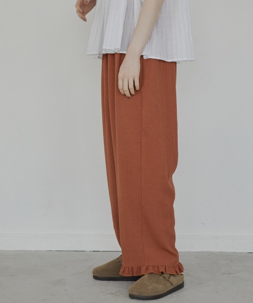 Crisp（クリスプ）の「フリルイージーパンツ（その他パンツ・レディース・グリーン/ベージュ/ブラウン/ダークブラウン・FREE）」の15枚目の写真