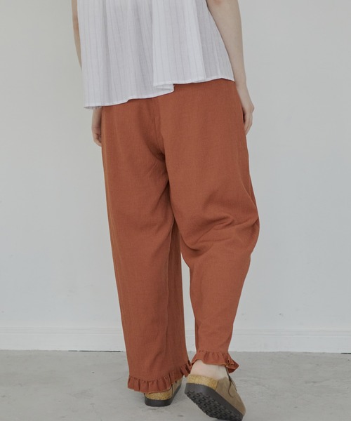 Crisp（クリスプ）の「フリルイージーパンツ（その他パンツ・レディース・グリーン/ベージュ/ブラウン/ダークブラウン・FREE）」の16枚目の写真