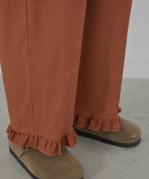 Crisp（クリスプ）の「フリルイージーパンツ（その他パンツ・レディース・グリーン/ベージュ/ブラウン/ダークブラウン・FREE）」の17枚目の写真