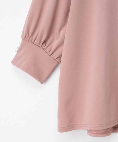 Honeys(ハニーズ)の「7分袖パール使いトップス(Tシャツ/カットソー・レディース・ブラック/ピンク/アイボリー/グレイッシュブルー・LL/3L/S/M/L)」の22枚目の写真