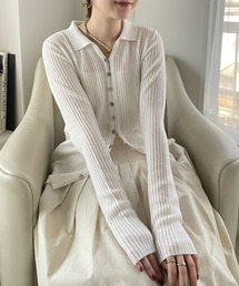 VIS | シアーポロ襟リブカーディガン(カーディガン/ボレロ)