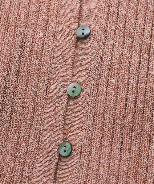 VIS（ビス）の「シアーポロ襟リブカーディガン（カーディガン/ボレロ・レディース・ピンク系その他2/ホワイト/チャコールグレー・FREE）」の10枚目の写真