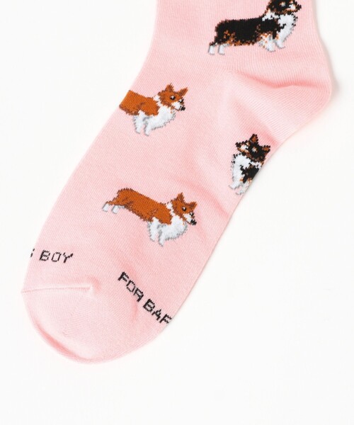 BEAMS BOY（ビームスボーイ）の「【別注】FOR BARE FEET / ジャガードソックス 25SS（ソックス/靴下・レディース・サックスブルー/ピンク/ラベンダー・ONE SIZE）」の5枚目の写真
