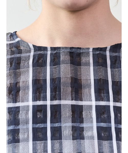 DOLLUPOOPS（ドールアップウップス）の「チェックタックスリーブブラウス（シャツ/ブラウス・レディース・ネイビー/その他・38）」の13枚目の写真