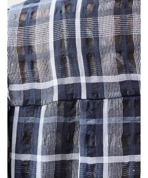 DOLLUPOOPS（ドールアップウップス）の「チェックタックスリーブブラウス（シャツ/ブラウス・レディース・ネイビー/その他・38）」の19枚目の写真