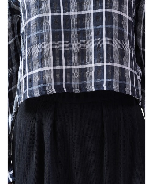 DOLLUPOOPS（ドールアップウップス）の「チェックタックスリーブブラウス（シャツ/ブラウス・レディース・ネイビー/その他・38）」の21枚目の写真