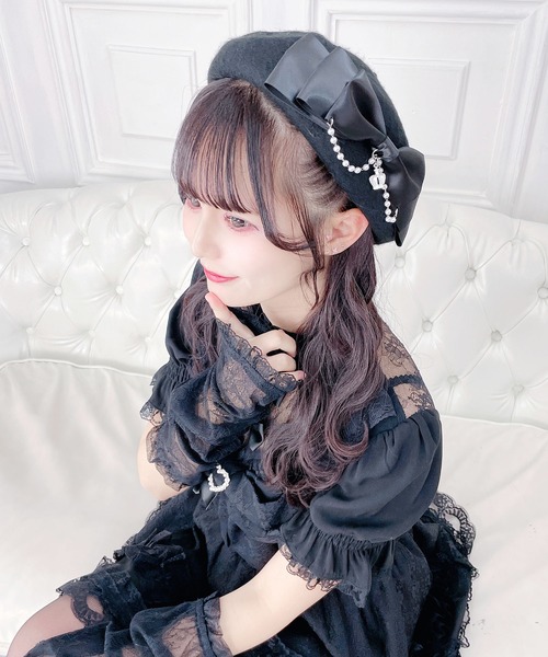 MA＊RS マーズ　りぼんパール　ベルト　ベレー帽 MA＊RS マーズ りぼんパール ベルト ベレー帽 ACCESSORY / HAT