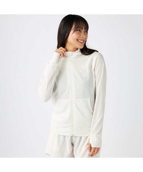 Ocean Pacific（オーシャンパシフィック）の「Ocean Pacific オーシャンパシフィック ブランド ロゴ UVカット 2WAY 長袖 ラッシュガード 水着（ラッシュガード・レディース・ネイビー/ベージュ/カーキ/グレー/アイボリー・L/XL/M）」の7枚目の写真