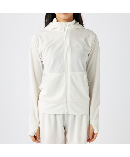 Ocean Pacific（オーシャンパシフィック）の「Ocean Pacific オーシャンパシフィック ブランド ロゴ UVカット 2WAY 長袖 ラッシュガード 水着（ラッシュガード・レディース・ネイビー/ベージュ/カーキ/グレー/アイボリー・L/XL/M）」の10枚目の写真