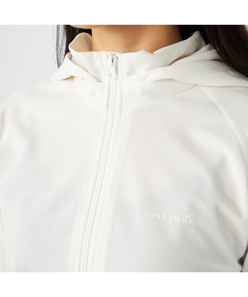 Ocean Pacific（オーシャンパシフィック）の「Ocean Pacific オーシャンパシフィック ブランド ロゴ UVカット 2WAY 長袖 ラッシュガード 水着（ラッシュガード・レディース・ネイビー/ベージュ/カーキ/グレー/アイボリー・L/XL/M）」の14枚目の写真