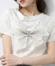リボン ポイント ブロークン 半袖 Tシャツ