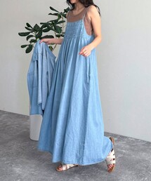 fredy emue | ライトオンスデニムシャーリングキャミワンピース(ワンピース)