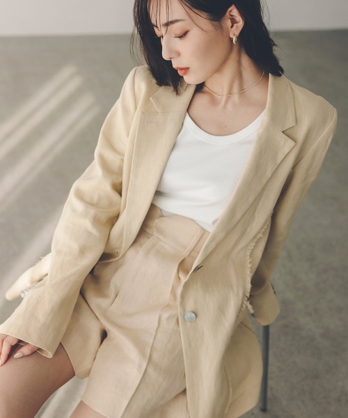 アニュアンス☆リネンバミューダショートパンツ☆Sサイズ アニュアンス anuans リネンハーフパンツ （WHITE