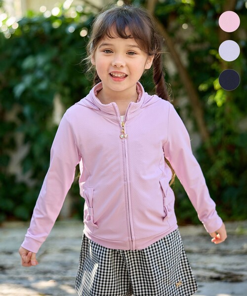 ANY（エニィ）の「UVカット リボンパーカー（その他アウター・キッズ・ネイビー系/サックスブルー系/ライラック系・110/120/130）」の3枚目の写真