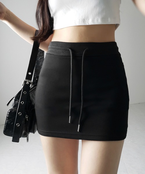 me+em select(ミームセレクト)の「【 3color 】ハイウエストスウェットタイトミニスカート / high waist sweat tight mini skirt(スカート・レディース・グレー/ブラック/ホワイト・SMALL/LARGE/MEDIUM)」の7枚目の写真