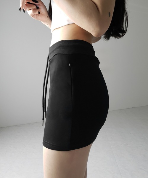 me+em select(ミームセレクト)の「【 3color 】ハイウエストスウェットタイトミニスカート / high waist sweat tight mini skirt(スカート・レディース・グレー/ブラック/ホワイト・SMALL/LARGE/MEDIUM)」の10枚目の写真