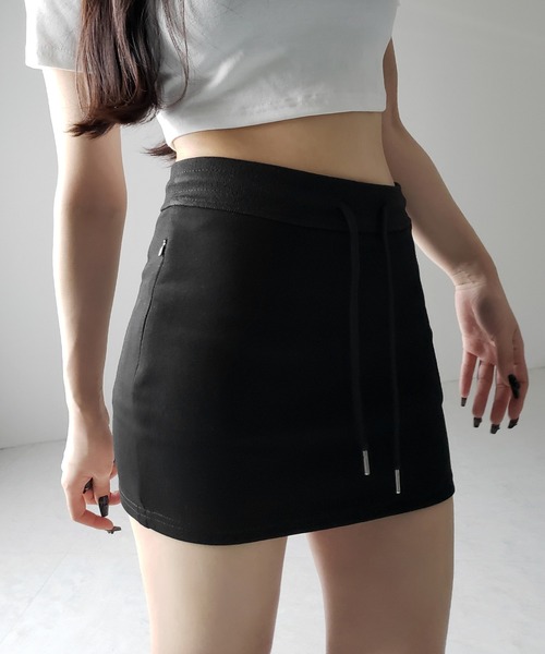me+em select(ミームセレクト)の「【 3color 】ハイウエストスウェットタイトミニスカート / high waist sweat tight mini skirt(スカート・レディース・グレー/ブラック/ホワイト・SMALL/LARGE/MEDIUM)」の11枚目の写真