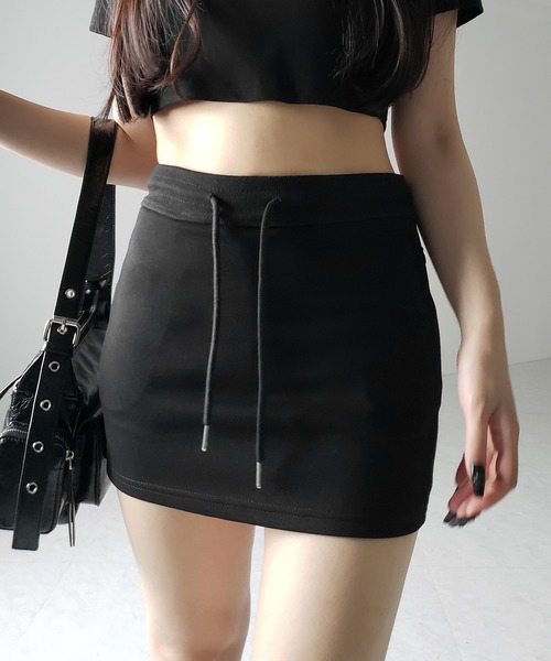 me+em select(ミームセレクト)の「【 3color 】ハイウエストスウェットタイトミニスカート / high waist sweat tight mini skirt(スカート・レディース・グレー/ブラック/ホワイト・SMALL/LARGE/MEDIUM)」の18枚目の写真