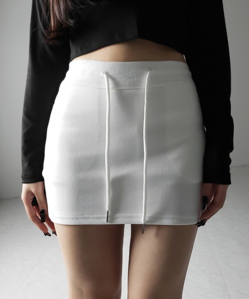 me+em select(ミームセレクト)の「【 3color 】ハイウエストスウェットタイトミニスカート / high waist sweat tight mini skirt(スカート・レディース・グレー/ブラック/ホワイト・SMALL/LARGE/MEDIUM)」の20枚目の写真