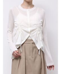 OUNNOUN（オウンノウン）の「【OUNNOUN】ドロスト シアートップス ニットカーデ（カーディガン/ボレロ）」