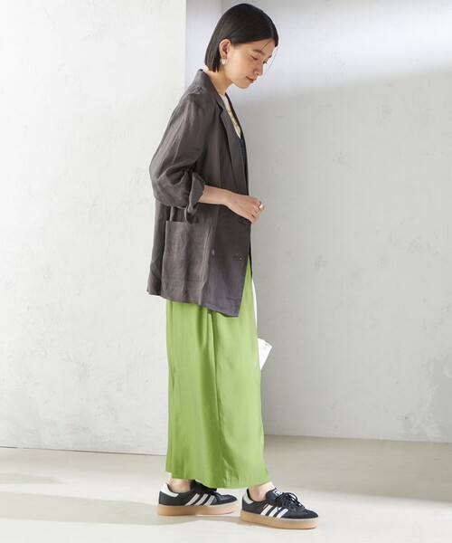 SHIPS（シップス）の「〈手洗い可能〉ラミー 4 シアー ジャケット（テーラードジャケット・レディース・ライトオリーブ/ダークグレー/ネイビー・36/38）」の15枚目の写真