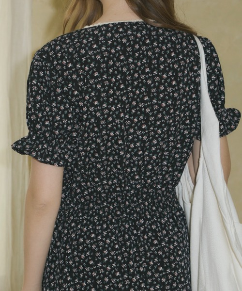 GIUNON（ジウノン）の「front open flower dress / フロントオープンフラワードレス（ワンピース・レディース・ブラック・FREE）」の7枚目の写真