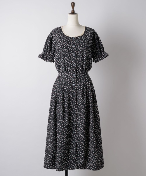 GIUNON（ジウノン）の「front open flower dress / フロント