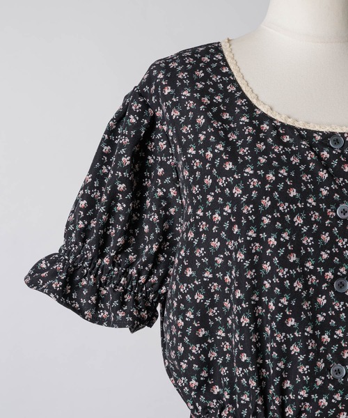 GIUNON（ジウノン）の「front open flower dress / フロントオープンフラワードレス（ワンピース・レディース・ブラック・FREE）」の19枚目の写真