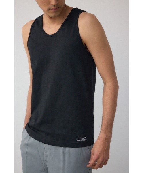 AZUL by moussy(アズールバイマウジー)の「AZコットンタンクトップ(タンクトップ・メンズ・ブラック/ホワイト・MEDIUM/LARGE)」の2枚目の写真