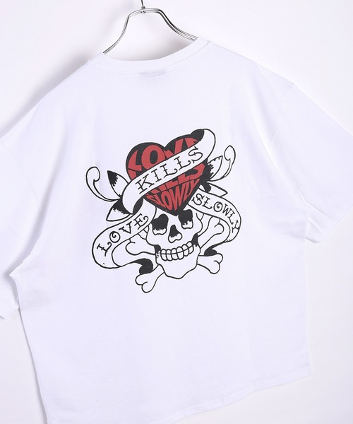 EDHARDY5315 エドハーディー Tシャツ メンズ ラブキル 半袖ｔ 黒 セール】EdHardy 半袖プリントTシャツ ラブキル柄（Tシャツ