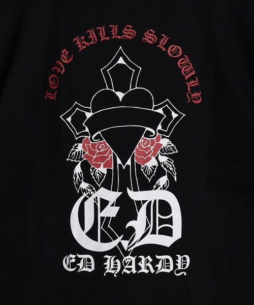 セール】EdHardy 半袖プリントTシャツ ラブキル柄（Tシャツ