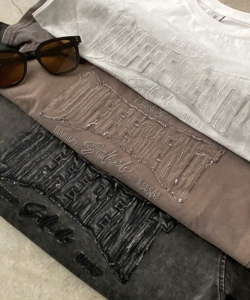 non-hedge(ノンヘッジ)の「ブリーチロゴ刺繍ショート丈Tシャツ(Tシャツ/カットソー・レディース・グレー/オフホワイト/ブラック・FREE)」の11枚目の写真
