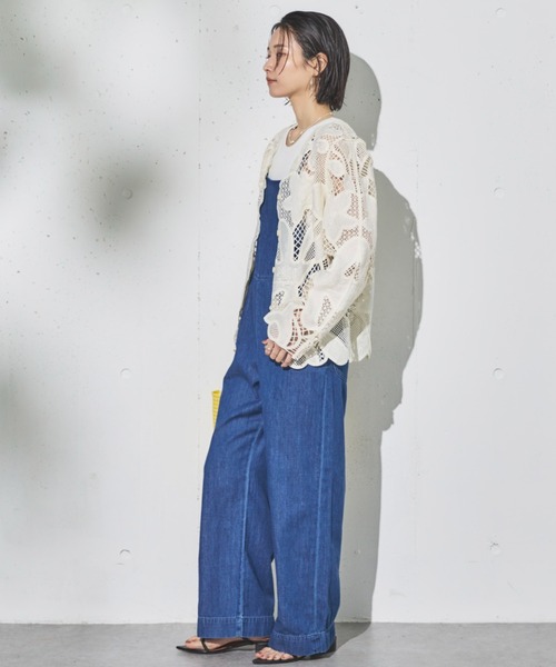 Lee（リー）の「Lee RELAX SALOPETTE（サロペット/オーバーオール・レディース・ネイビー/ブルー・SMALL）」の6枚目の写真