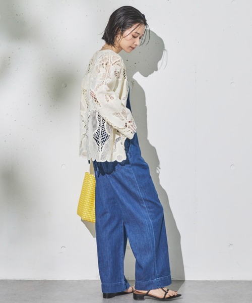 Lee（リー）の「Lee RELAX SALOPETTE（サロペット/オーバーオール・レディース・ネイビー/ブルー・SMALL）」の9枚目の写真