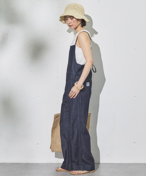 Lee（リー）の「Lee RELAX SALOPETTE（サロペット/オーバーオール・レディース・ネイビー/ブルー・SMALL）」の21枚目の写真
