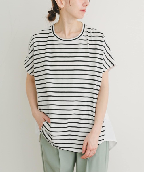 ITEMS URBANRESEARCH(アイテムズ アーバンリサーチ)の「ナイロンドッキングフレンチプルオーバー(Tシャツ/カットソー・レディース・ミント/ブルー系その他/ホワイト系その他・FREE)」の10枚目の写真