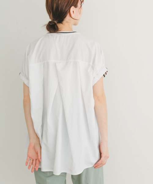 ITEMS URBANRESEARCH(アイテムズ アーバンリサーチ)の「ナイロンドッキングフレンチプルオーバー(Tシャツ/カットソー・レディース・ミント/ブルー系その他/ホワイト系その他・FREE)」の12枚目の写真