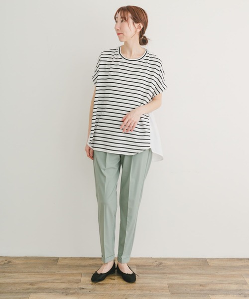 ITEMS URBANRESEARCH(アイテムズ アーバンリサーチ)の「ナイロンドッキングフレンチプルオーバー(Tシャツ/カットソー・レディース・ミント/ブルー系その他/ホワイト系その他・FREE)」の13枚目の写真