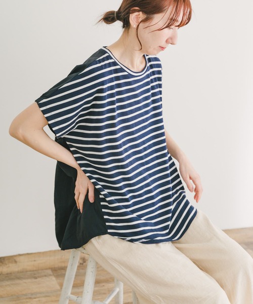 ITEMS URBANRESEARCH(アイテムズ アーバンリサーチ)の「ナイロンドッキングフレンチプルオーバー(Tシャツ/カットソー・レディース・ミント/ブルー系その他/ホワイト系その他・FREE)」の16枚目の写真