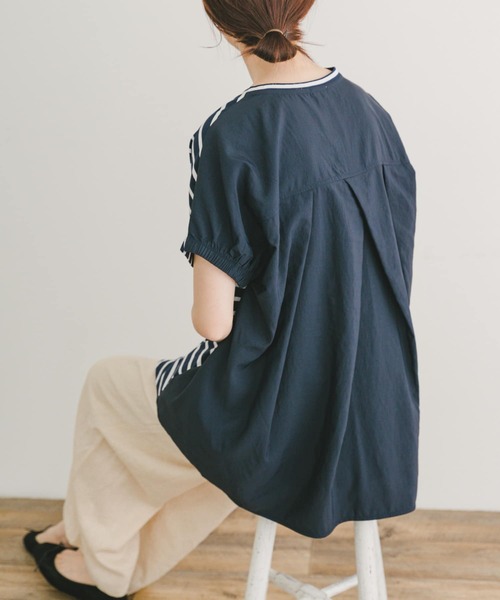 ITEMS URBANRESEARCH(アイテムズ アーバンリサーチ)の「ナイロンドッキングフレンチプルオーバー(Tシャツ/カットソー・レディース・ミント/ブルー系その他/ホワイト系その他・FREE)」の18枚目の写真