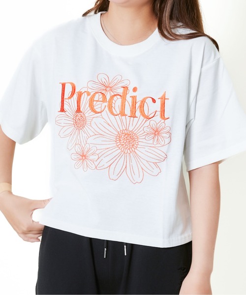 GORGE（ゴージ）の「《花刺しゅう×配色ステッチ》レディース グラフィックTシャツ カジュアル 春夏秋（Tシャツ/カットソー・レディース・レッド/オフホワイト/オートミール/ネイビー/チャコール/ブラウン・F）」の2枚目の写真